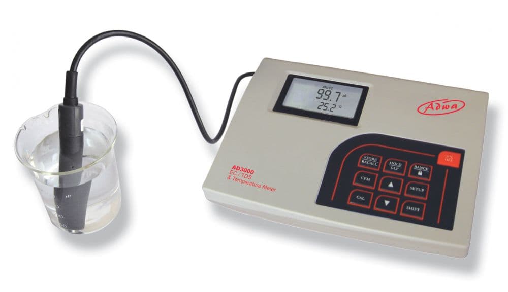 ADWA AD3000 EC/TDS-mérő – Precíziós laboratóriumi vízminőség ellenőrzéshez